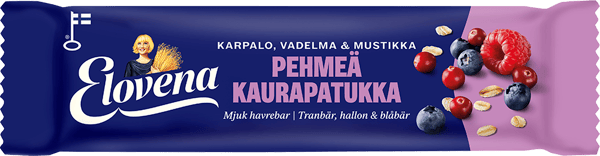 Elovena pehmeä kaurapatukka karpalo-vadelma-mustikka