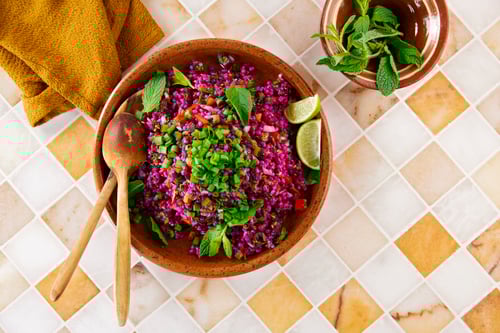 Tabbouleh ohrahelmestä ja punajuuresta