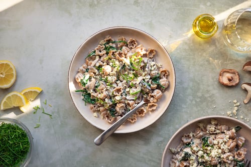 Torino sitruunainen sienipasta