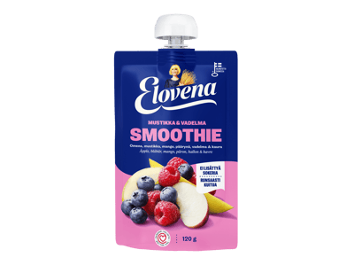 Elovena Smoothie Mustikka & vadelma