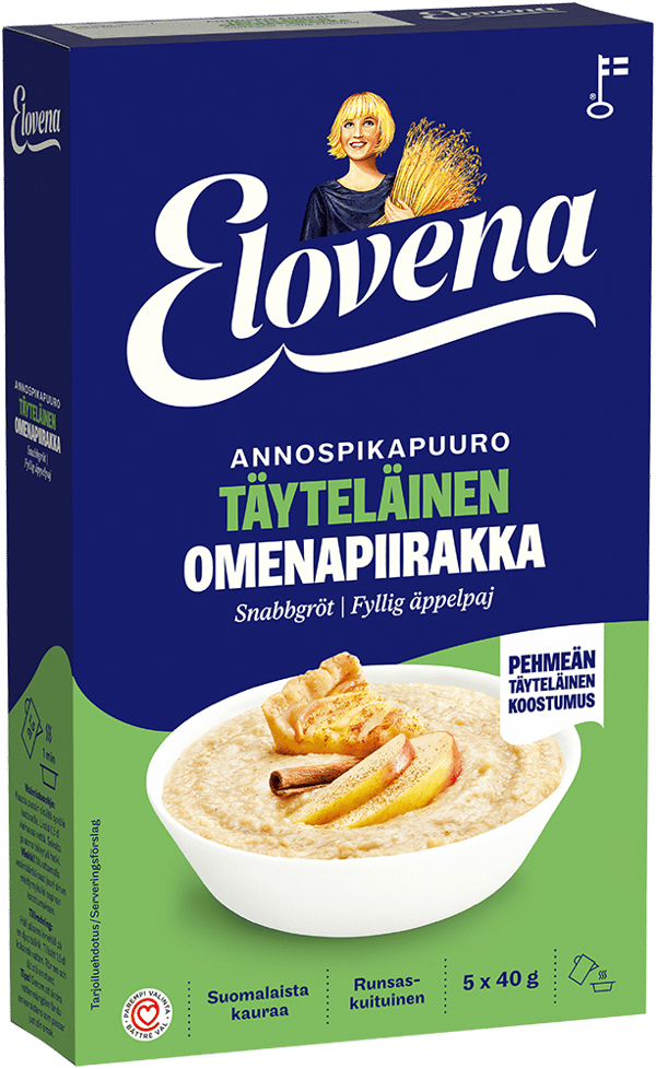 Elovena Annospikapuuro Täyteläinen omenapiirakanmakuinen