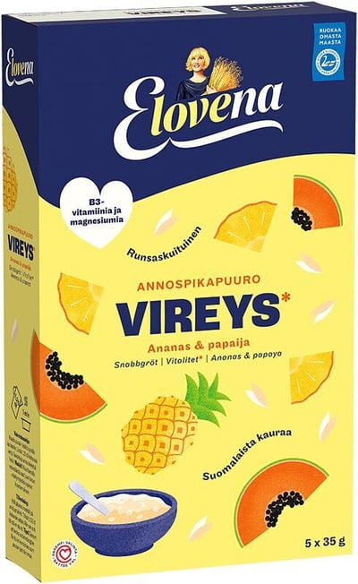 Elovena Annospikapuuro Vireys ananas-papaija