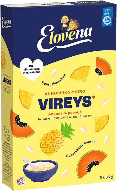 Elovena Annospikapuuro Vireys ananas-papaija