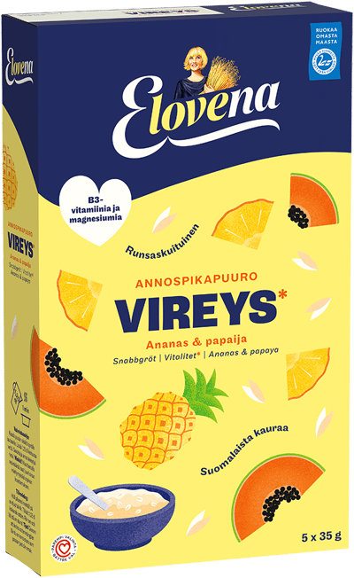 Elovena Annospikapuuro Vireys ananas-papaija