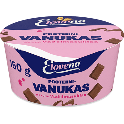Elovena Proteiinivanukas Vadelmasuklaa