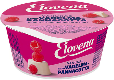 Elovena Vanukas Vadelmapannacotta