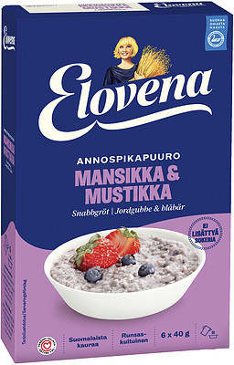 Elovena Annospikapuuro Mansikka & mustikka