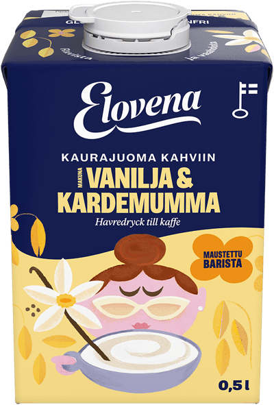 Elovena Kaurajuoma kahviin Vanilja & Kardemumma