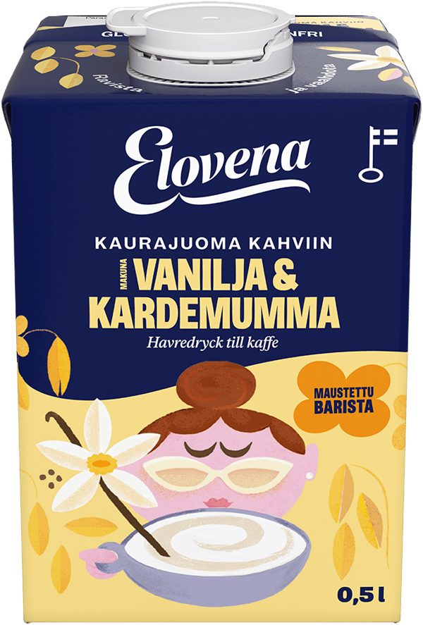 Elovena Kaurajuoma kahviin Vanilja & Kardemumma
