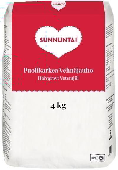 Sunnuntai Puolikarkea Vehnäjauho Irto (kg)