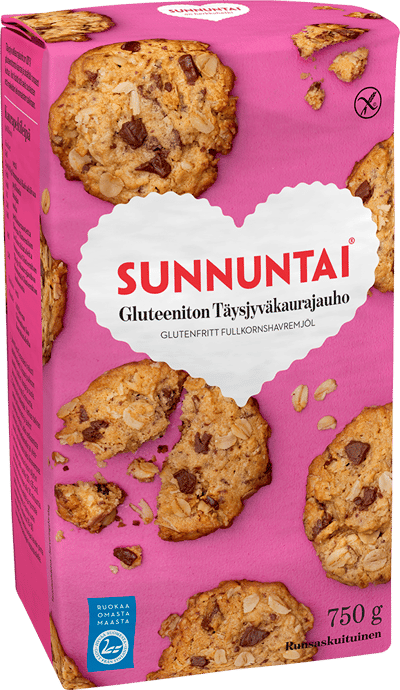 Sunnuntai Gluteeniton Täysjyväkaurajauho