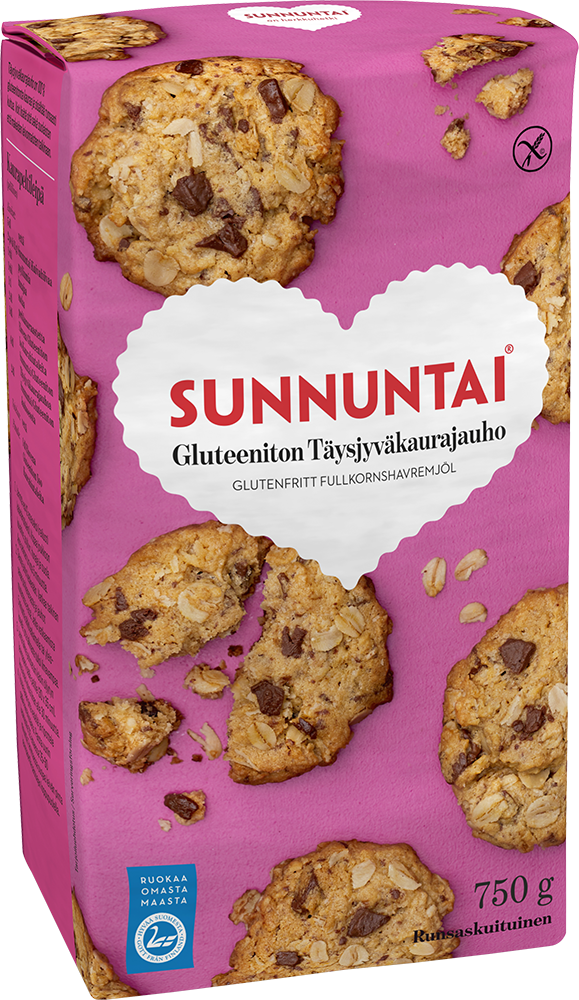 Sunnuntai Gluteeniton Täysjyväkaurajauho