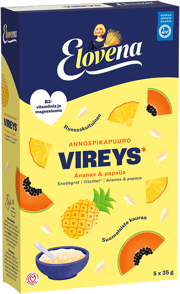 Elovena Annospikapuuro Vireys ananas-papaija